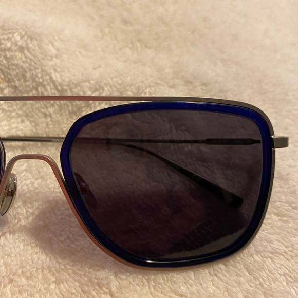 NWOT Calvin Klein Titanium Blue Silver sunglasses - Picture 5 of 9